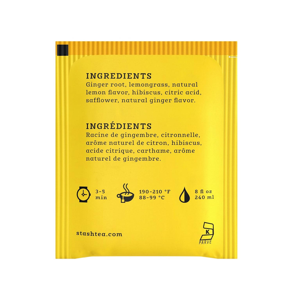 Stash Tea Lemon Ginger Herbal Tea, 6 Boxes of 30 Tea Bags Each (180 Tea Bags Total)