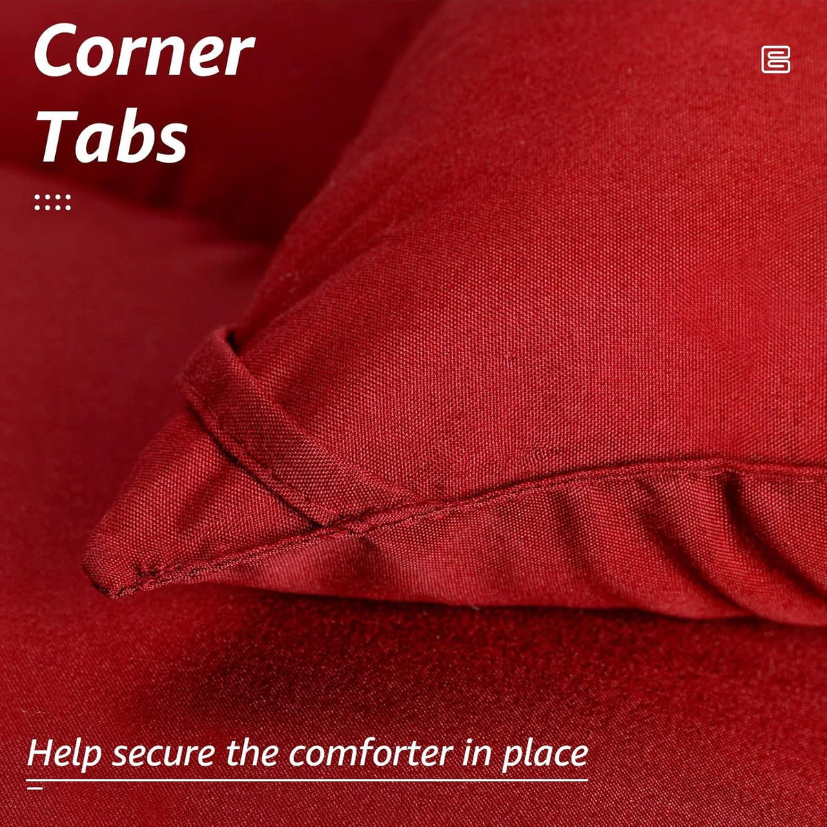HYLEORY All Season King Size Bed Comforter - Cooling Down Alternative Quilted Duvet Insert with Corner Tabs - Winter Warm - Machine Washable - Red