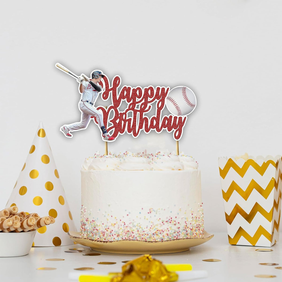 Seyal® Baseball Happy Birthday Cake Topper