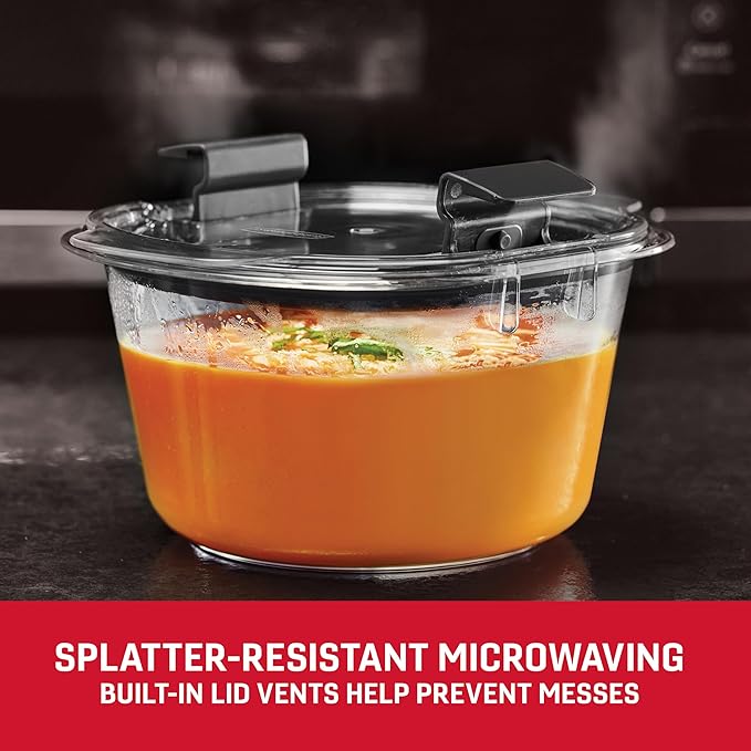 Rubbermaid Brilliance® Round Leak Proof Food Storage Containers, 6 Piece Set (Pack of 2)