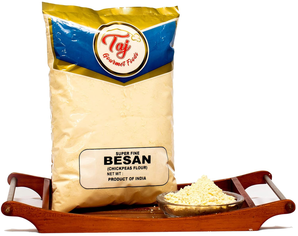 TAJ Premium Indian Besan Flour (Chick Pea, Gram Flour) (4-Pounds)