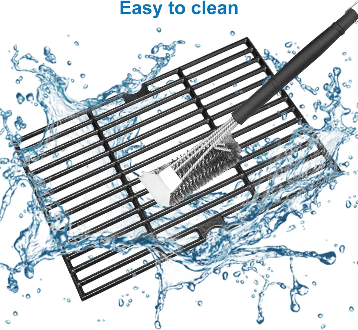 Uniflasy Cast Iron Cooking Grates for Dyna glo DGH474CRP DGH483CRP DGF493BNP DGF493PNP-D DGB495SDP DGB495SDP-D DGB493SPB DGB463CNP DGB494SPB 70-01-911 70-02-656 Cooking Grid Replacement Part Kit