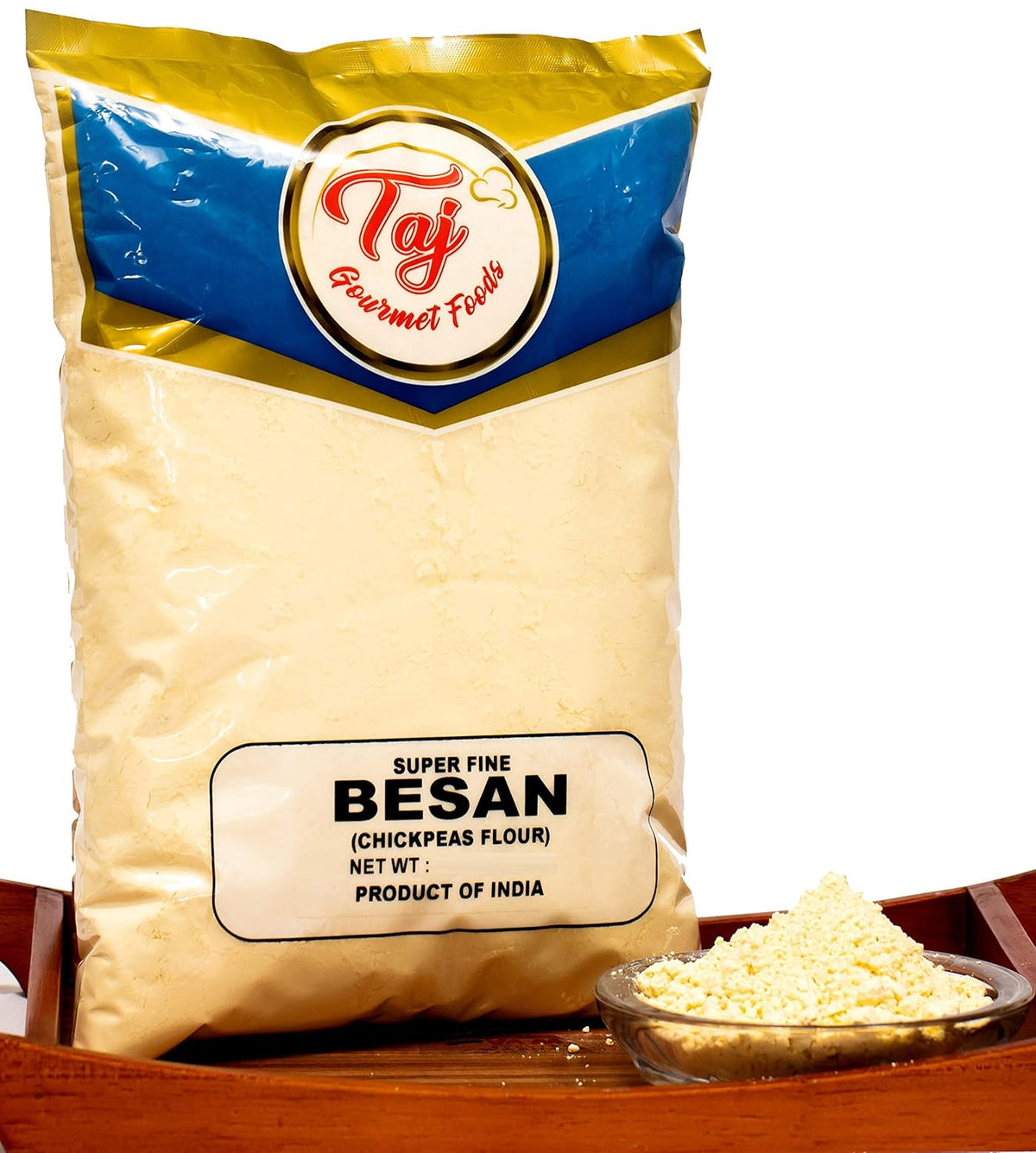 TAJ Premium Indian Besan Flour (Chick Pea, Gram Flour) (4-Pounds)