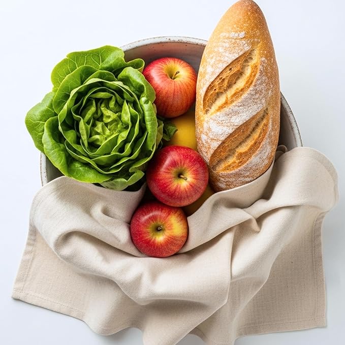 Flour Sack Towels – 24 Pack Cotton Kitchen Dish Towels, Tea Towels for Crafts, Embroidery, Baking, Bread Proofing – Thick, Absorbent, Quick-Dry – 28"x28" Natural