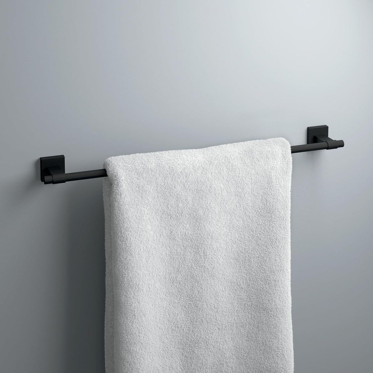 Franklin Brass Maxted (1-Pack) 24" Towel Rack for Bathroom, Matte Black Towel Bar for Bathroom Wall Towel Holder Rod Wall Mounted Bathroom Accessories MAX24-FB