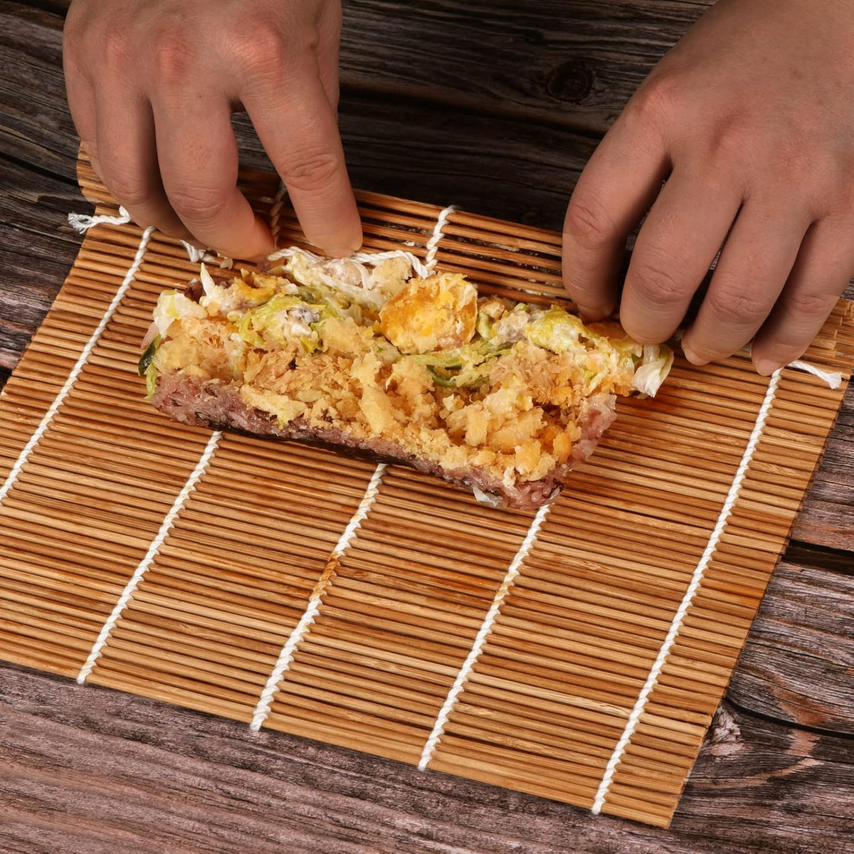 9.5"x9.5"Bamboo Sushi Rolling Mat,kimbap roller(2 PCS)