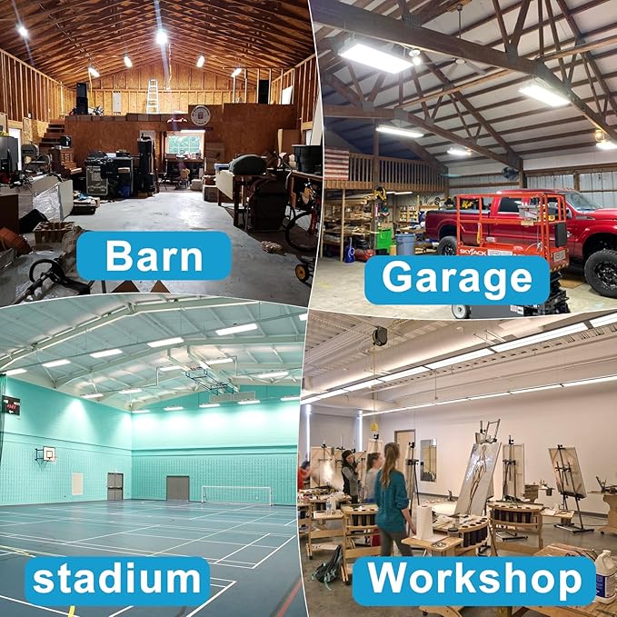 Lightdot LED Linear High Bay Shop Light,240W 100-277V 【Driver Equipped】 33600LM [Eqv.960W MH] 5000K Large Coverage Linear 2x3 High Bay LED Fixtures for Warehouse Garage -ETL, 6Pack
