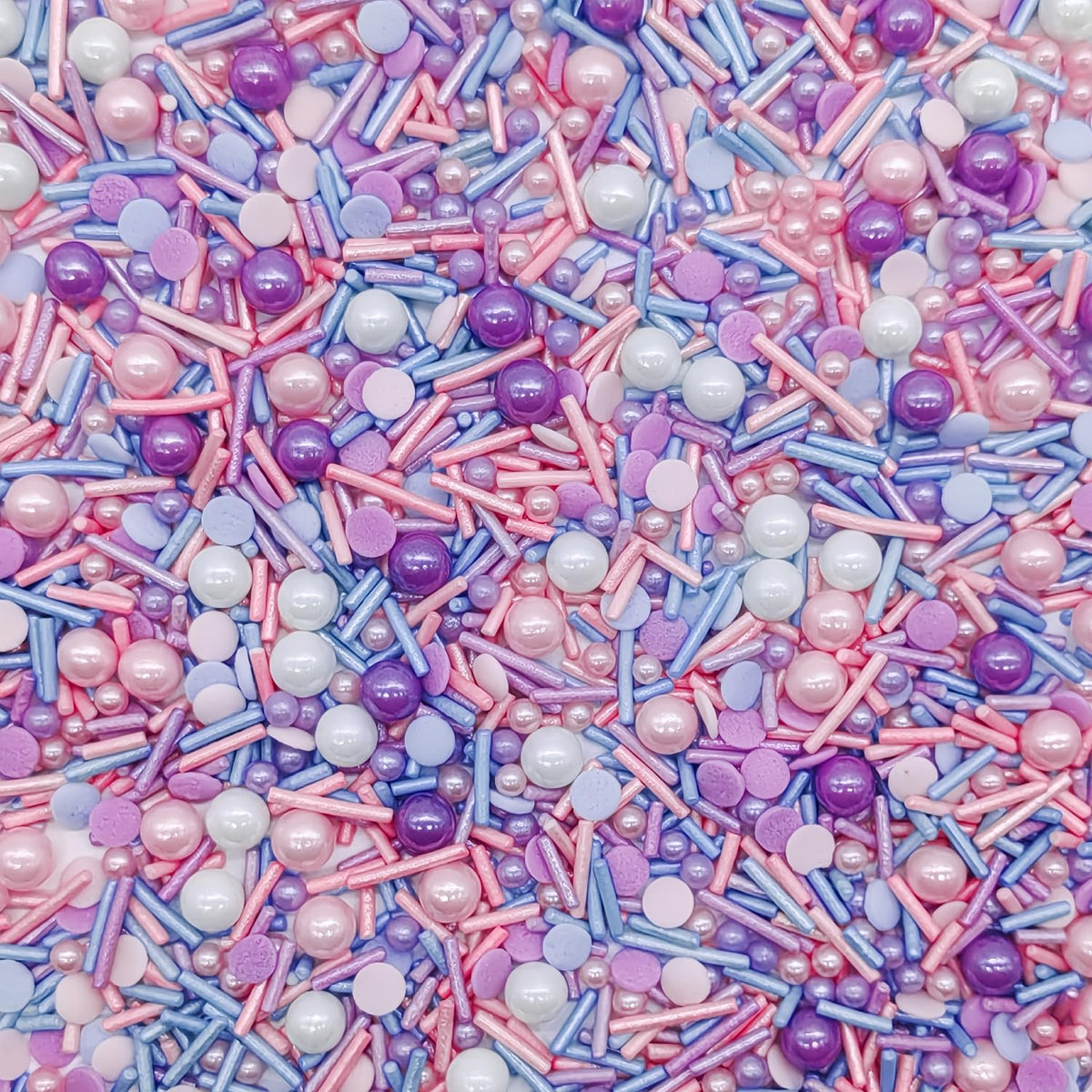 Purple Series Sprinkles Candy Mix Size Edible Pearls Cake Decorations Cupcake Toppers Cookie Decorating Perfect for Wedding Party Valentine Halloween Christmas Supplies 4.58OZ