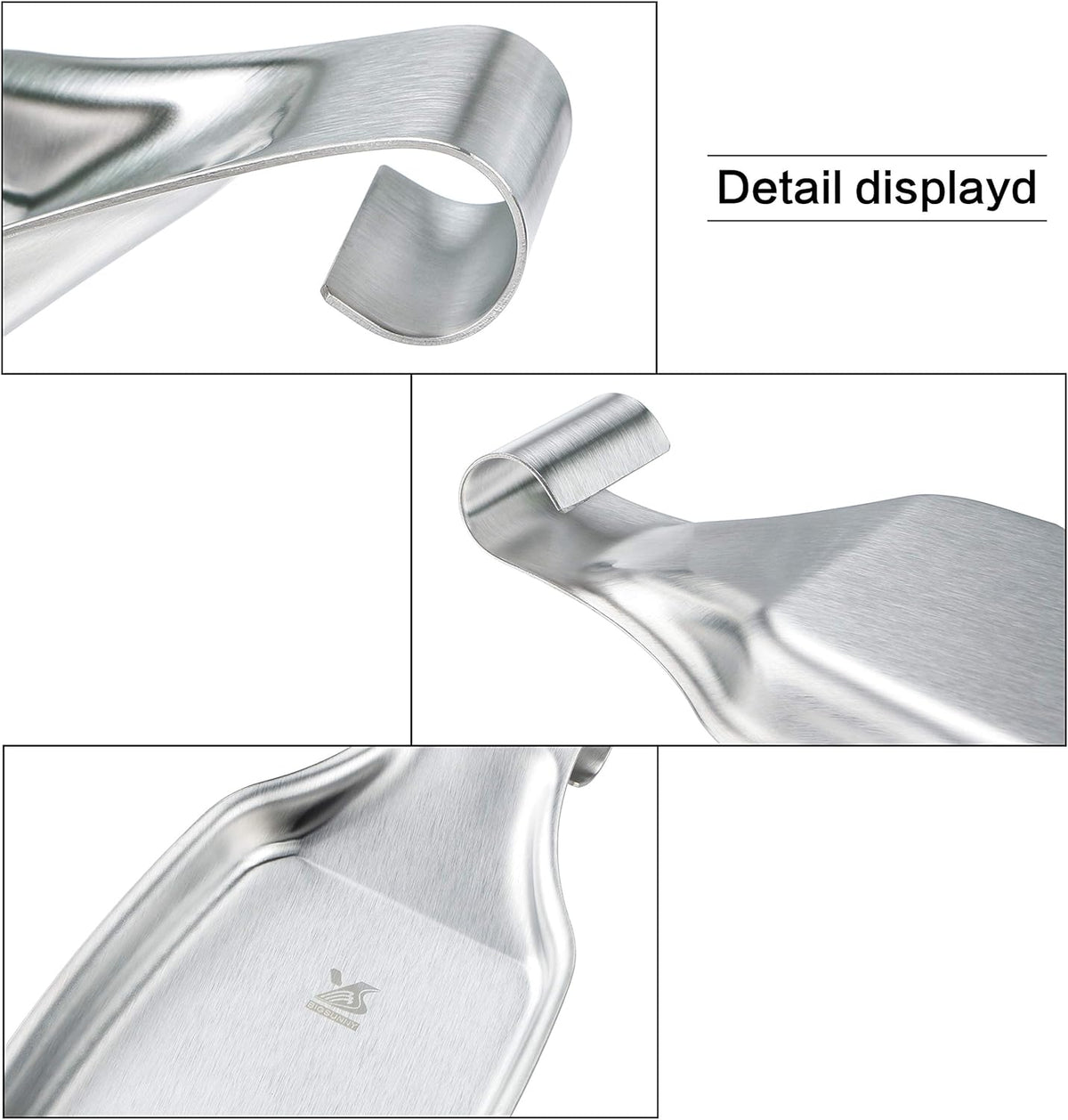 MSY BIGSUNNY Spoon Rest for Stove Top, 304 Stainless Steel Cooking Utensils Spatula Rest for Kitchen Counter, 2 Pack