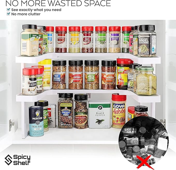 Spicy Shelf Patented Spice Rack and Stackable Organizer