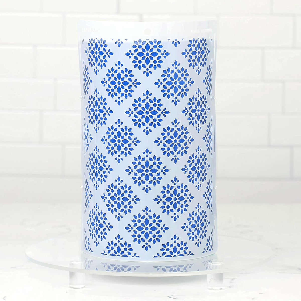 Cake Baking Stencil - Seamless Delicate Pattern for Decorating Tall Double Barrel Cake to Use with Buttercream, Royal Icing, Ganache, Paint, Airbrush (VORRA)
