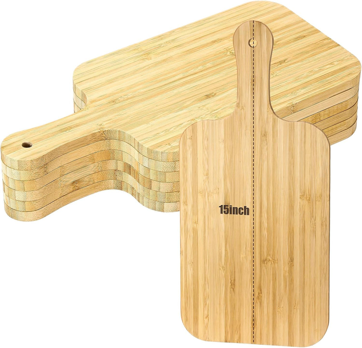 Lounsweer 6 Pcs Thicken Cutting Board Bulk Wood Board for Chopping Serving Charcuterie Material for Laser Engraving Mother' Day Wedding Housewarming Gift