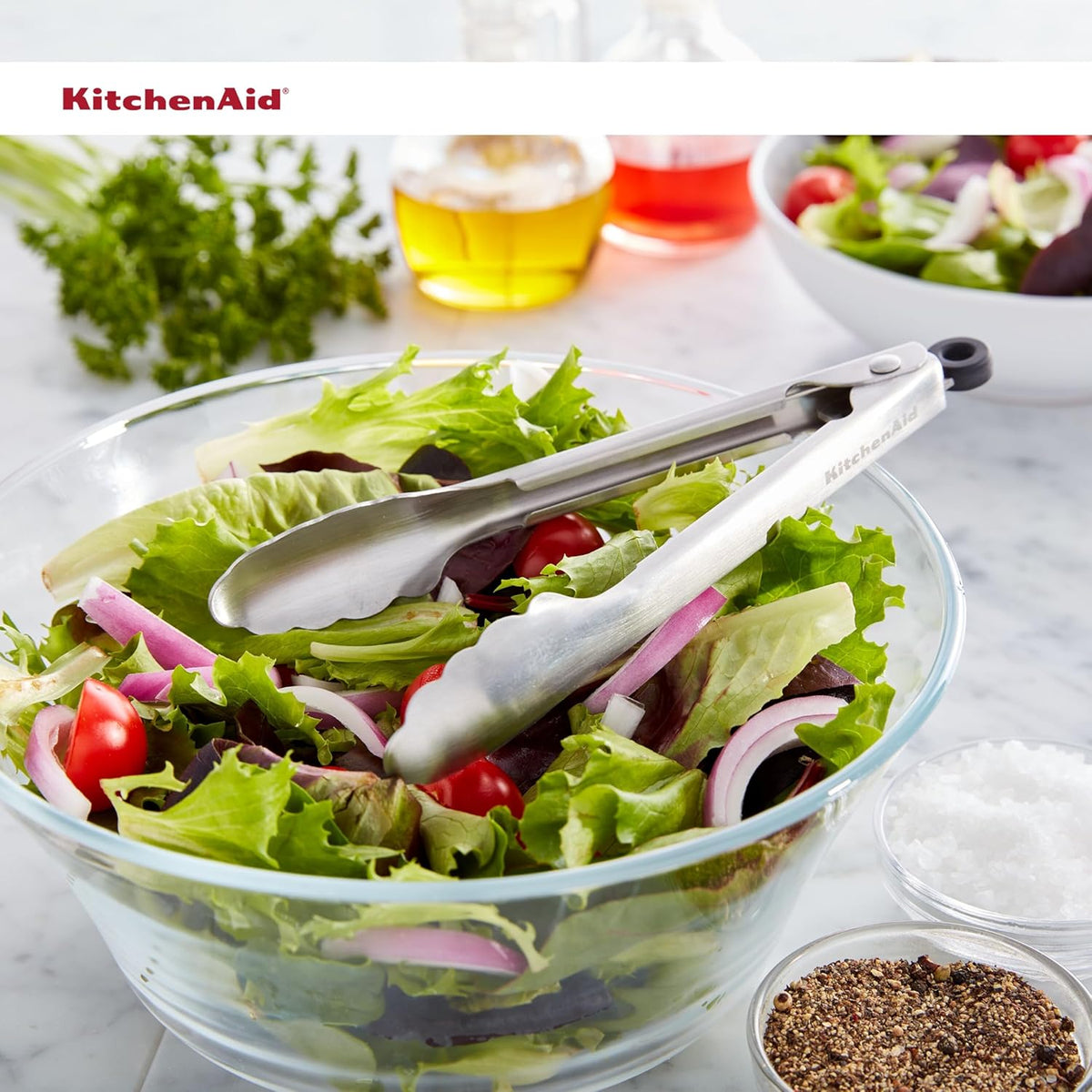 KitchenAid Stainless Steel Tongs, 7 Inch