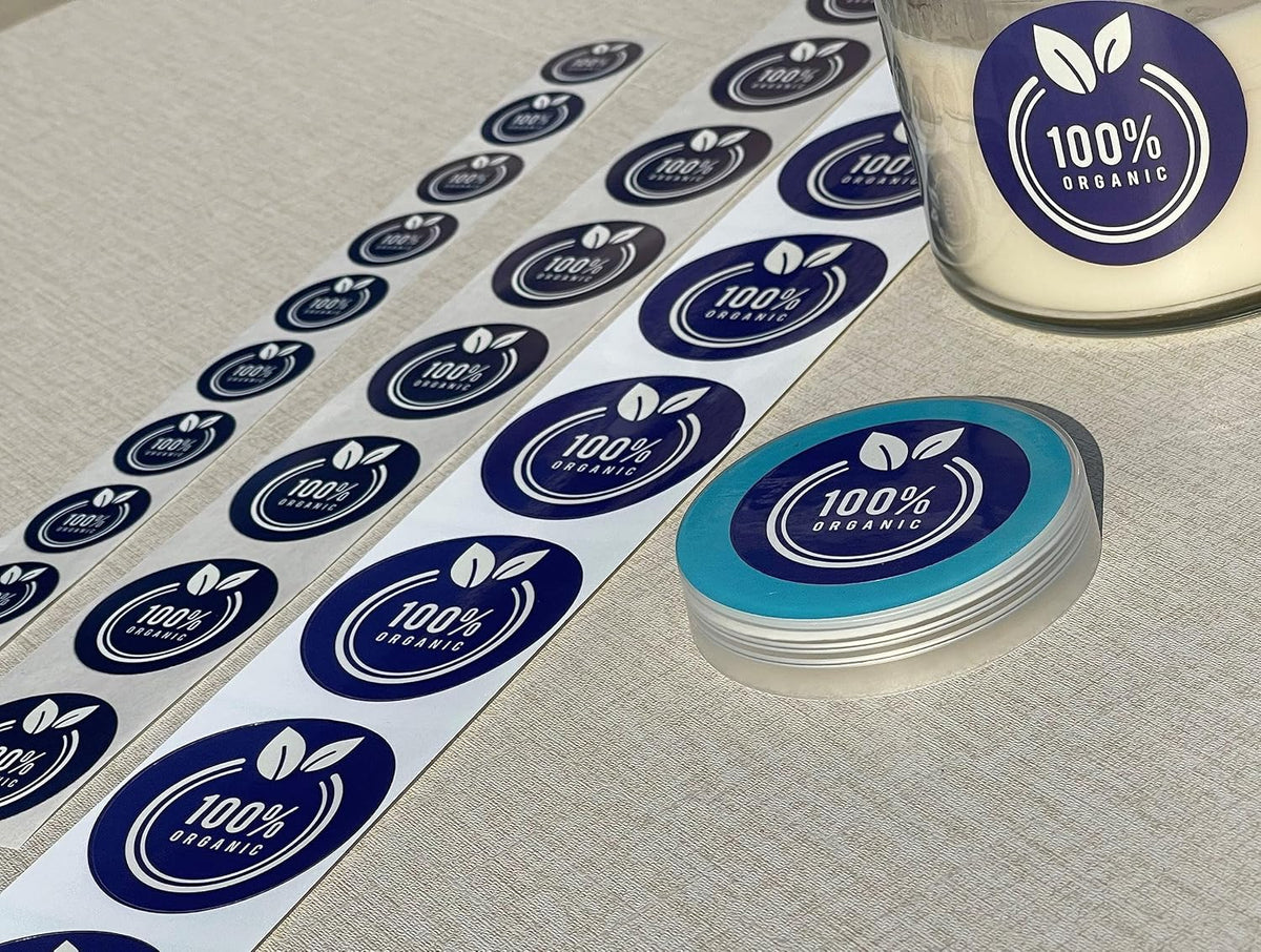 Custom Stickers Label Rolls, Build Your Own Stickers/Labels Any Design Premium Gloss BOPP Custom Sticker, Personalized Stickers for Business Logo, Custom Printed Sticker Labels 50+ (2 Inch Square)