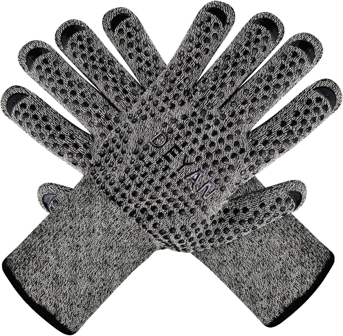 BBQ Grill Gloves, 1472℉ Heat Resistant Oven Gloves, High Temp Resistance Fireproof Glove, Kitchen Hotproof Cooking Mitts for Grilling, Smoking, Baking, Frying