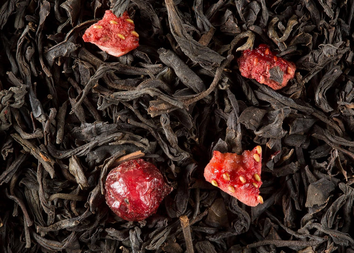 Dammann Freres Sachets, Quatre Fruits Rouges Tea Bags, Premium Gourmet French Black Tea, Blend Strawberry, Cherry, Raspberry, Red Currant Flavors, Individually Wrapped, 24 Count (Single Pack)