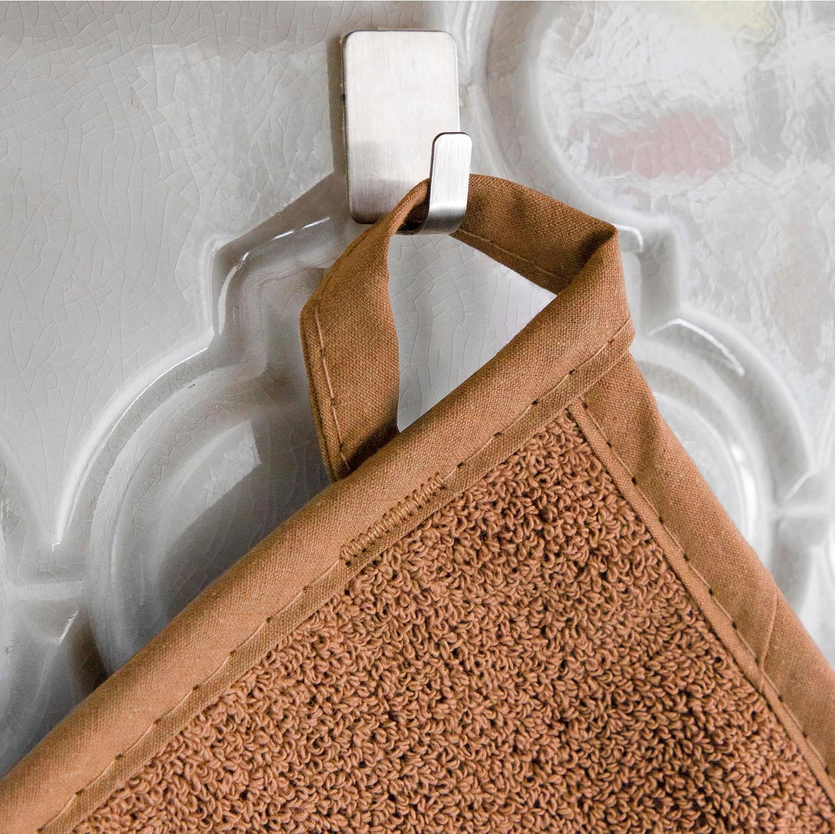 RITZ Terry Potholder & Hot Pad: Unparalleled Heat Resistant, Durable 100% Cotton – Ergonomically Designed for Optimal Grip – Easy-Care Machine Washable – 4-Pack, Copper