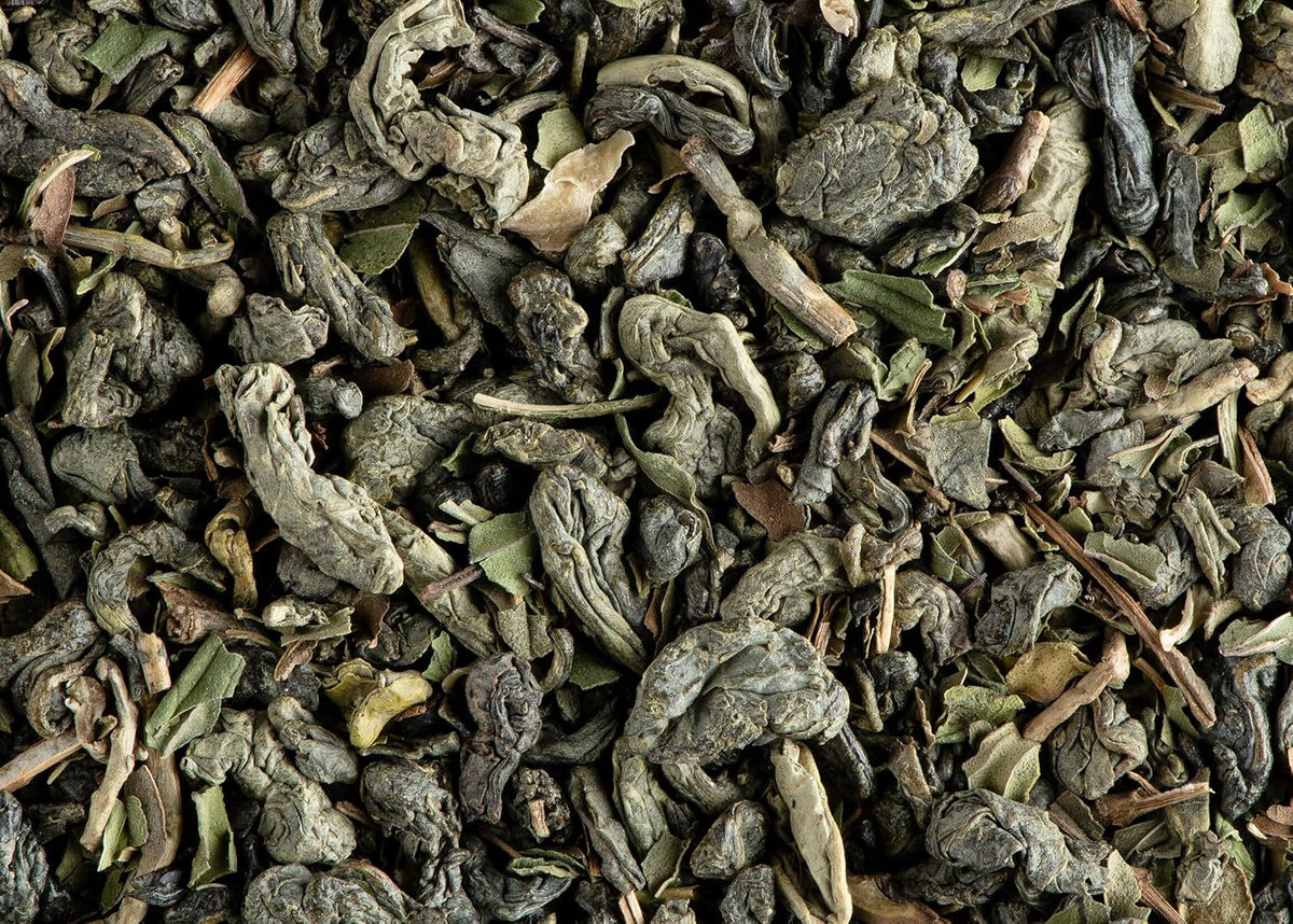 Dammann Freres Satchets, Green Mint Tea Bags, Premium Gourmet French Green Tea, Blend Spearmint, Peppermint Flavors, Individually Wrapped, 24 Count (Single Pack)
