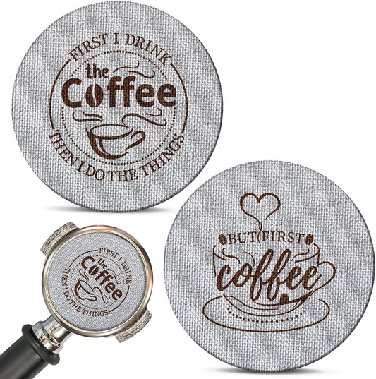 Yaomiao 2 Pieces 53.3mm Espresso Puck Screen, 1.7mm Thickness 150 Micrometre Reusable Barista Espresso Screen Stainless Steel Coffee Filter Mesh Plate for Bottomless Portafilter Filter Basket