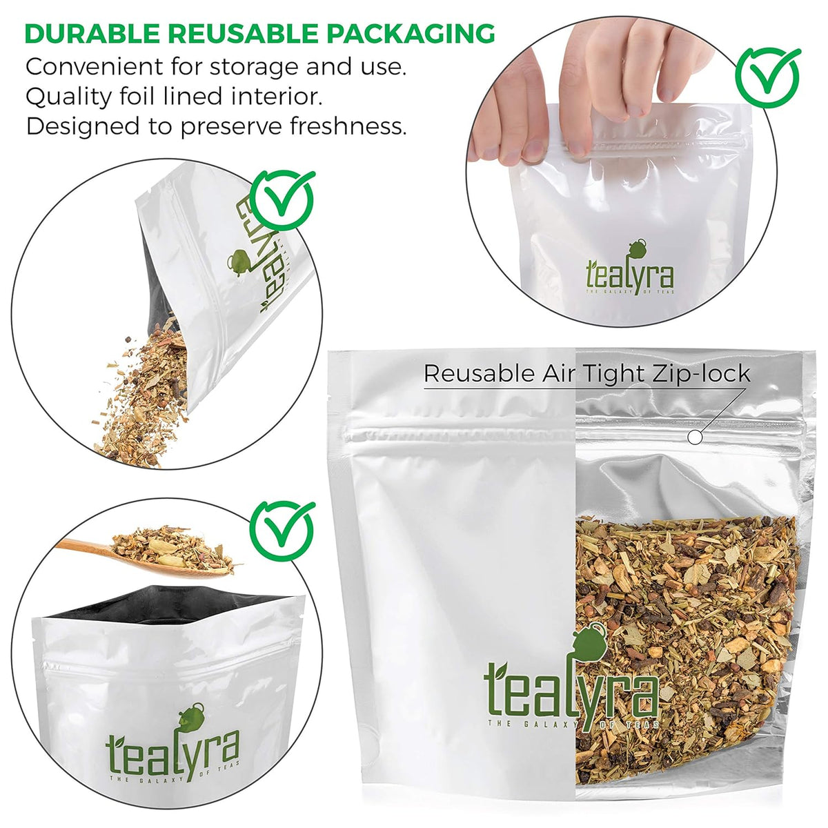 Tealyra - Deep Breath - Eucalyptus - Ginger - Tulsi - Fennel - Wellness Herbal Loose Leaf Tea - Calming and Relaxing - Caffeine Free - 224g (8-ounce)