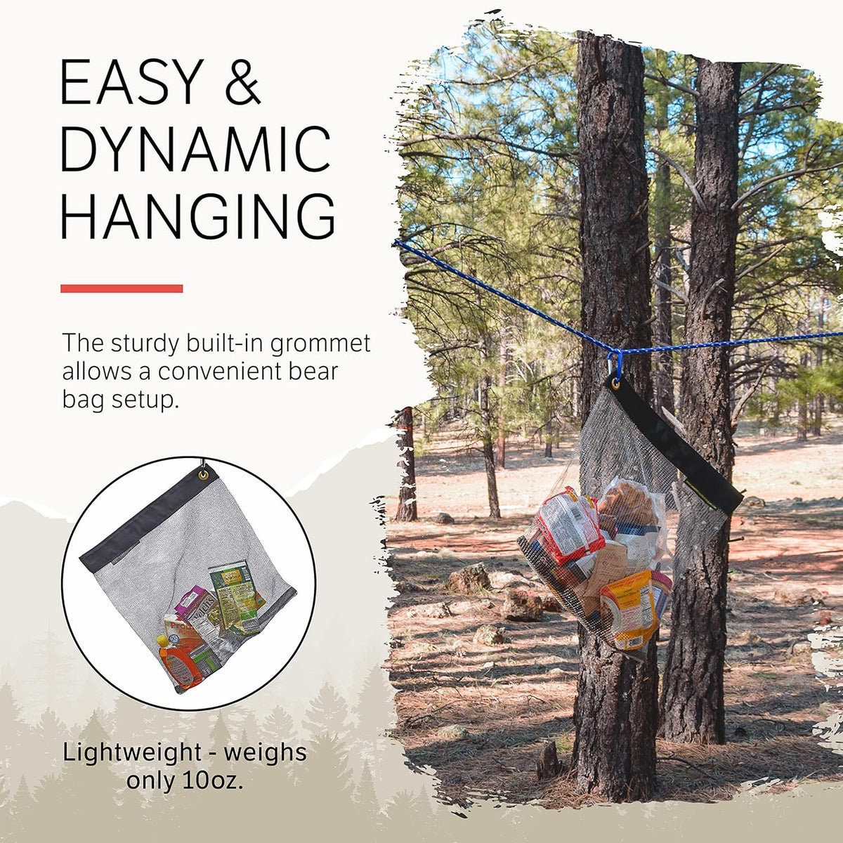 Rodent Proof Bear Bags - Ultralight Stainless Steel Mesh Bag for Camping Food Storage - Sturdy and Rust-Resistant Sack with Lock and Grommet For Easy Hanging