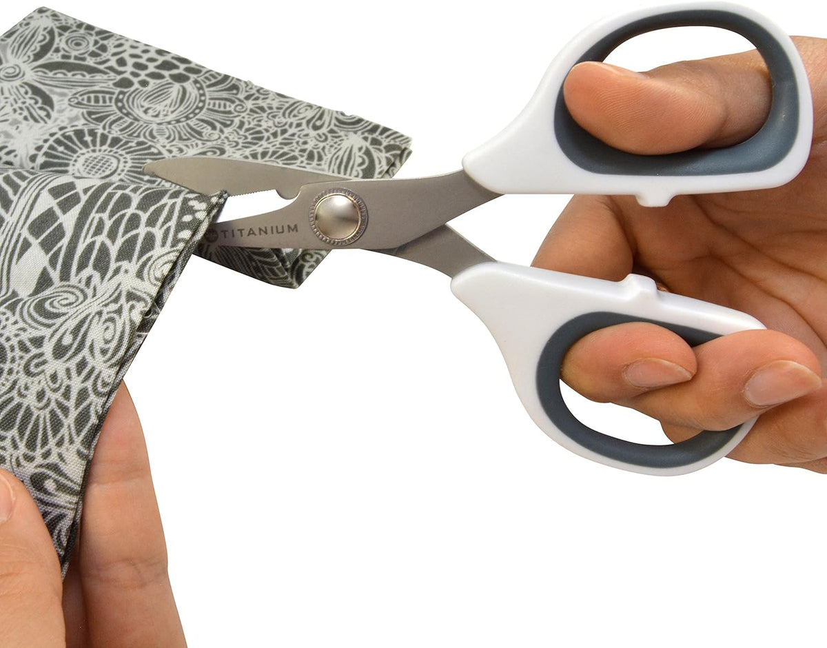 Westcott 5.5" Rag Snips, Crafting, Quilting & Sewing Scissors for Fabric Cutting with Titanium-Bonded Blades