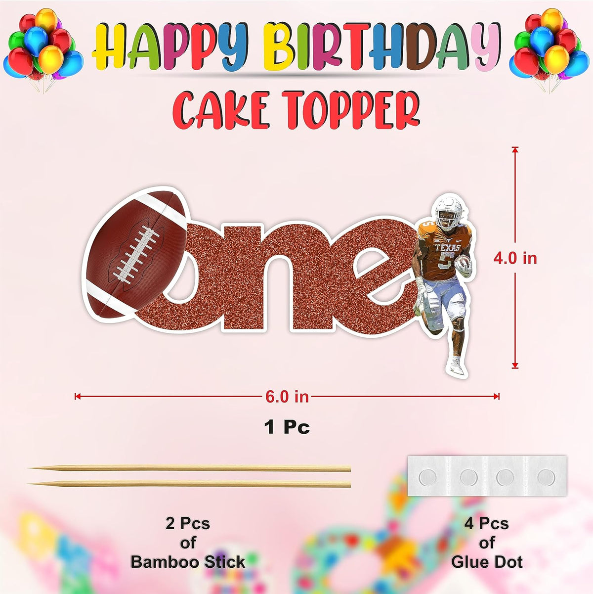 Seyal® American Football One cake topper