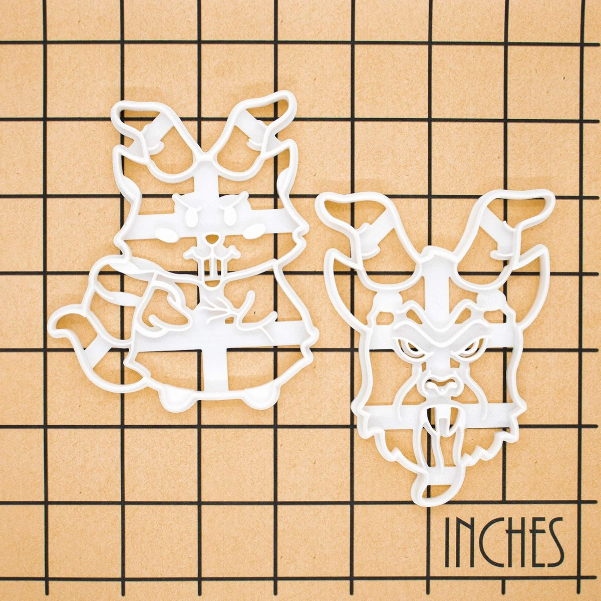 Set of 2 Krampus cookie cutters, 2 pieces - Bakerlogy
