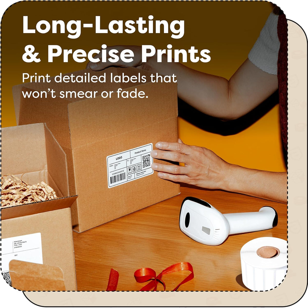 Aegis Adhesives - 2” X 2” Square Direct Thermal Multipurpose Labels for QR Codes, Barcodes, Perforated & Compatible with Rollo, Zebra, & Other Desktop Label Printers (12 Rolls, 700/Roll)