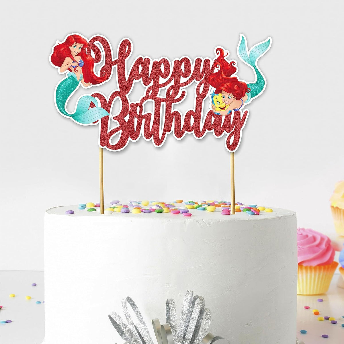 Seyal® The Litle Mermaid Happy Birthday Cake Topper