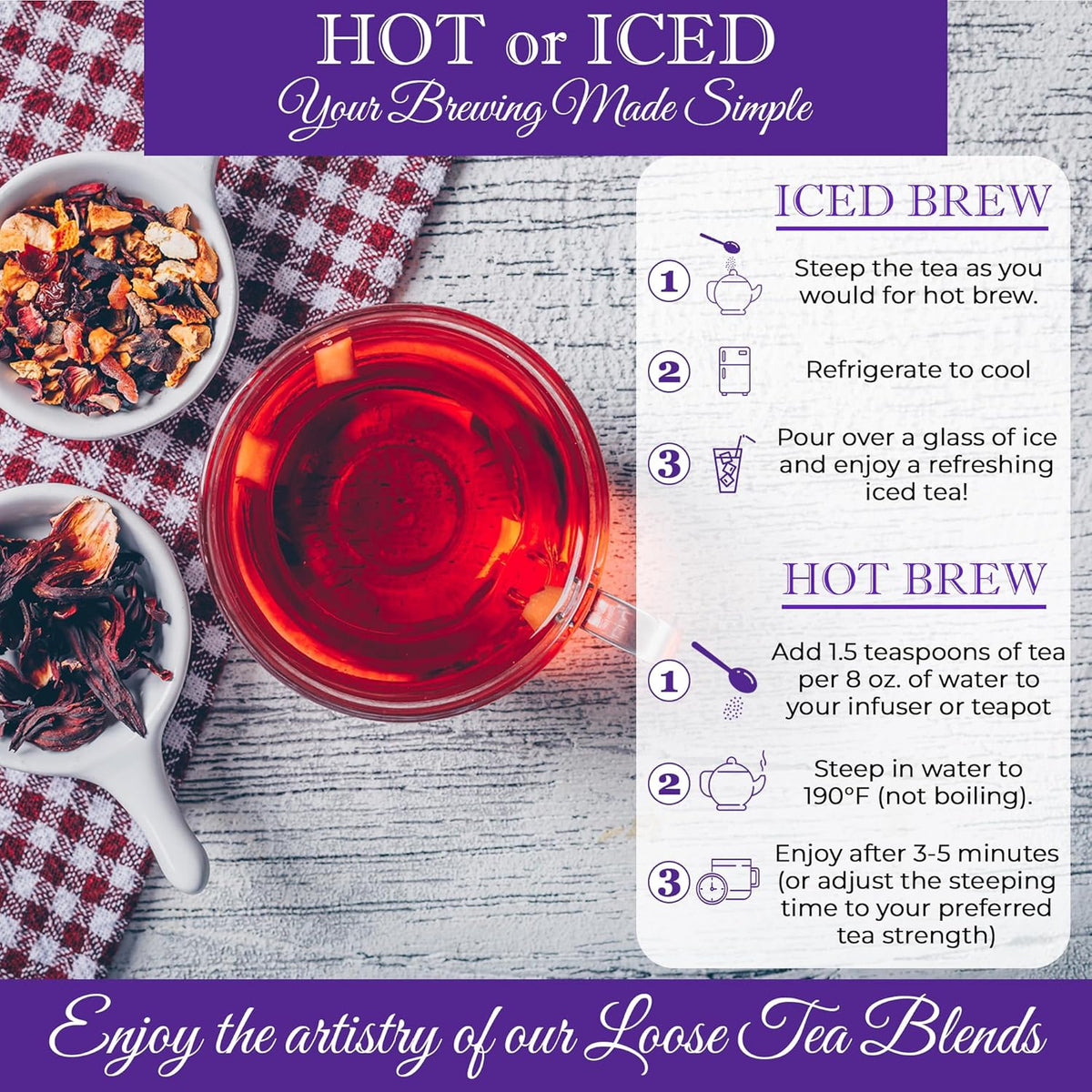 Bellasia Tea Berry Bliss for Kids Using Real Fruit Pieces - Caffeine Free Herbal Tea Blend with Real Ingredients & Balanced Flavor- Add Loose Leaf Tea to Your Child’s Routine for A Fun & Tasty Drink. 20-25 cups