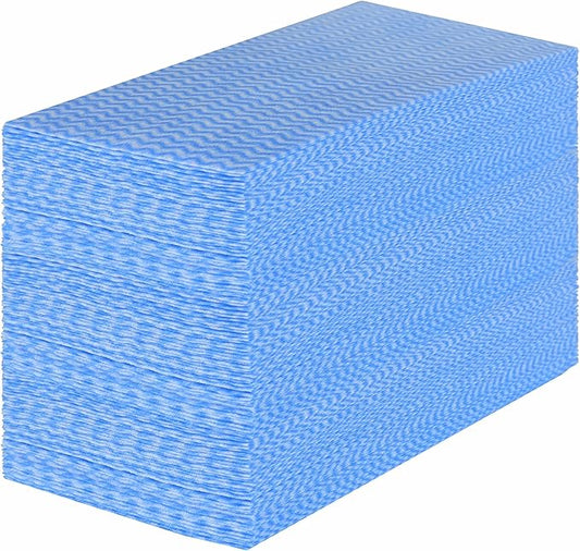 Handi Wipes Reusable Cloths, Blue Disposable Kitchen Cleaning Towel Roll, Heavy Duty J Cloth,100 Count