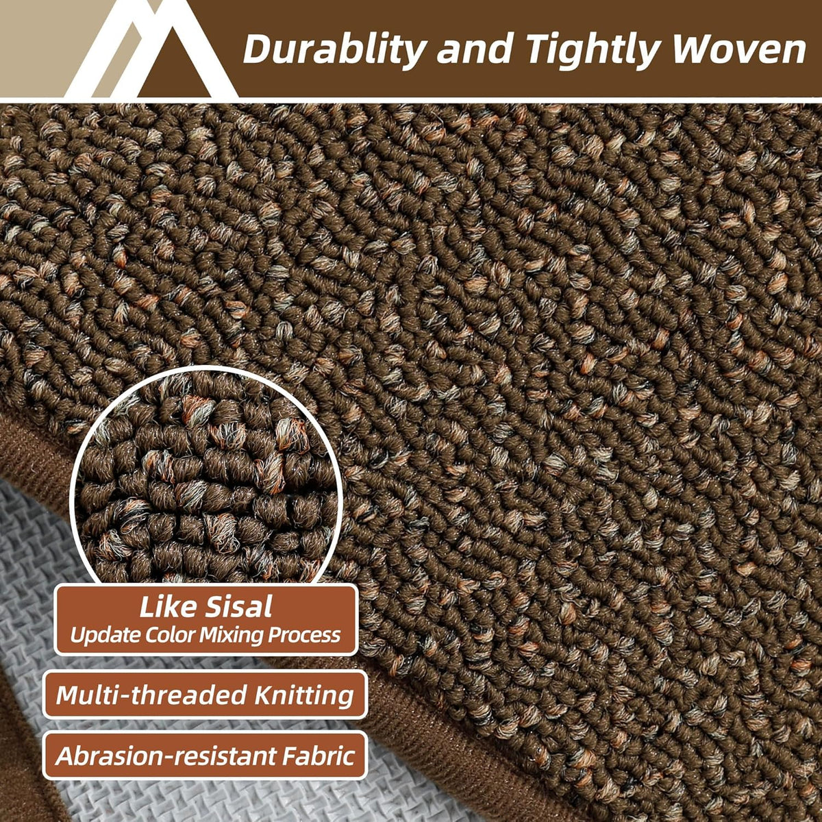 COSY HOMEER-Door-Mat 32"x48" Non Slip Absorbent Entryway Rugs Dirt Trapper Doormats Washable Entrance Mats Low Pile Welcome Floor Mat for Front Back Door and Entry Mats,Brown
