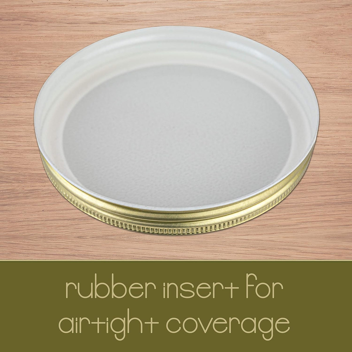 kitchentoolz Half Gallon Mason Jar Wide Mouth with Airtight Metal Lid - Safe for Fermenting Kombucha Kefir - Curing Pickling, Storing and Canning - BPA-Free Dishwasher Safe (Gold Lid, 4)