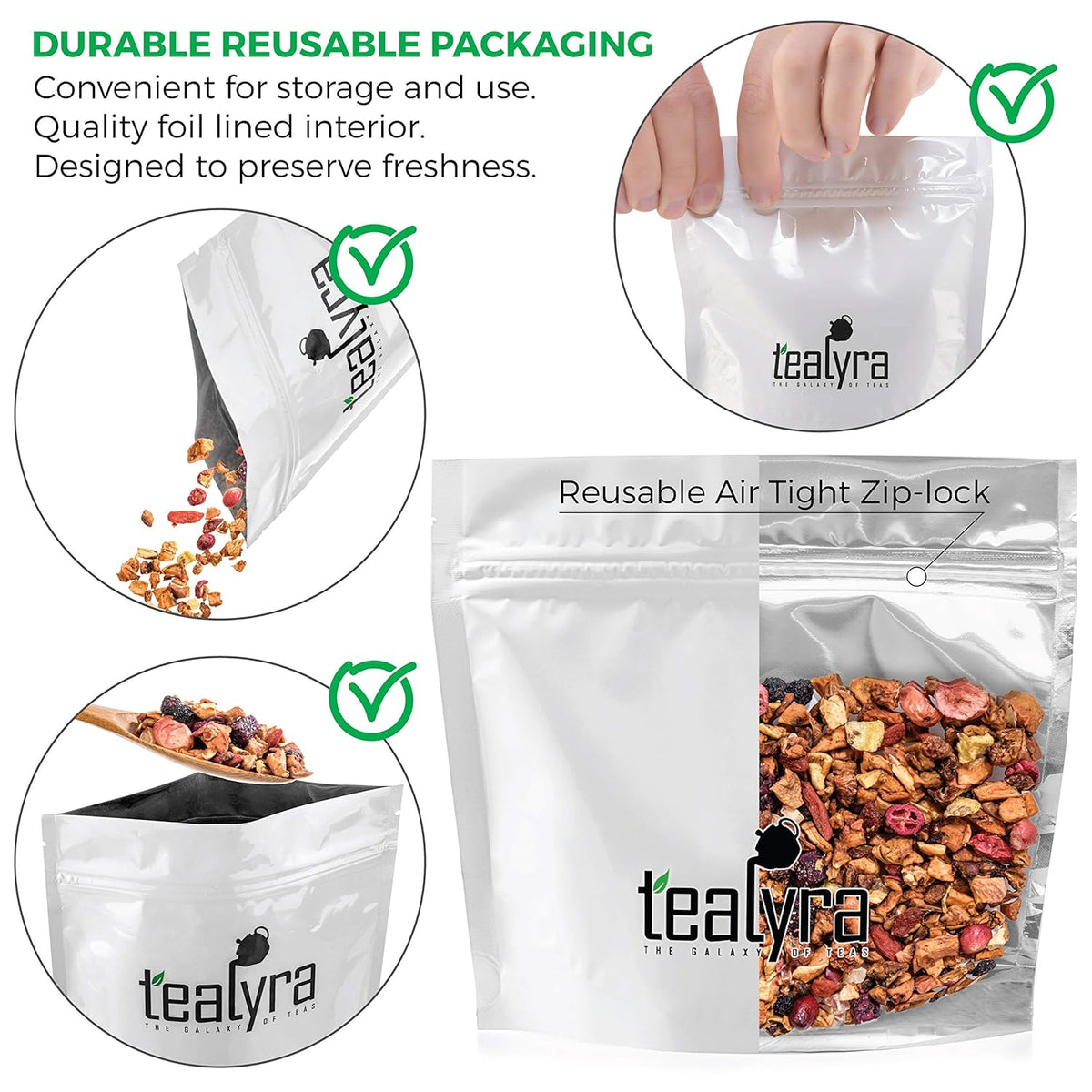Tealyra - Tropical Harvest - Dragon Fruit - Sea Buckthorn - Goji - Pineapple - Cranberry - Fruity Herbal Loose Leaf Tea - Caffeine Free - Hot or Iced - 224g (8-ounce)