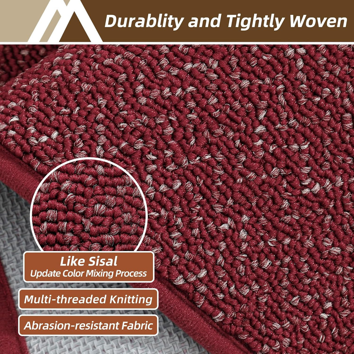 COSY HOMEER-Door-Mat 32"x48" Non Slip Absorbent Entryway Rugs Dirt Trapper Doormats Washable Entrance Mats Low Pile Welcome Floor Mat for Front Back Door and Entry Mats,Red