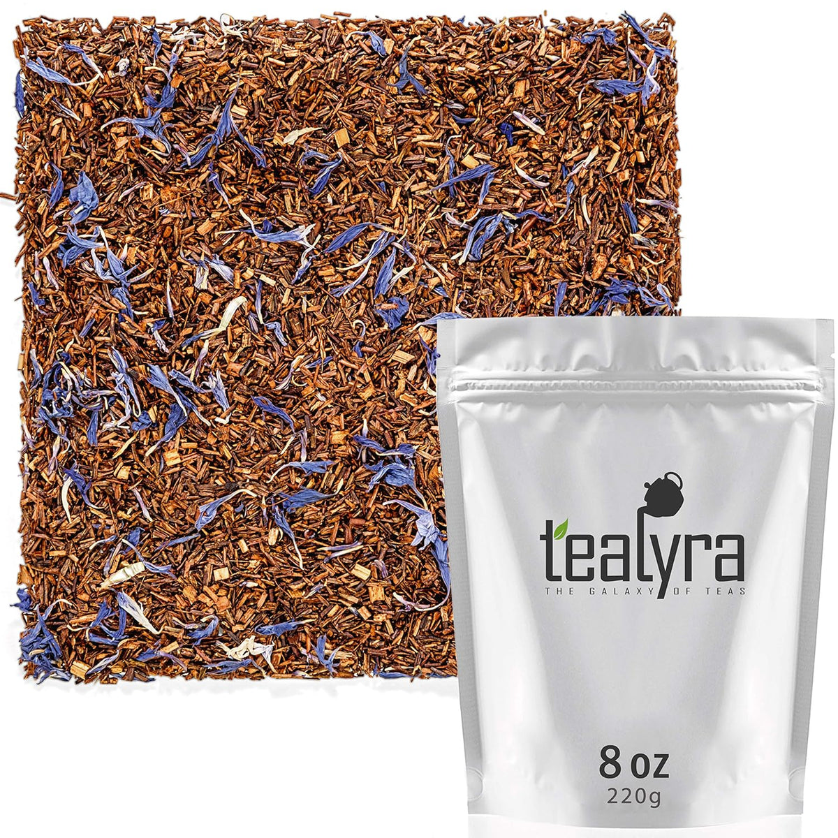 Tealyra - Rooibos Earl Grey - Caffeine-Free - Herbal Loose Leaf Tea - Red Bush Tea with Bergamot oil - Claming and Relaxing Blend - 220g (8-ounce)